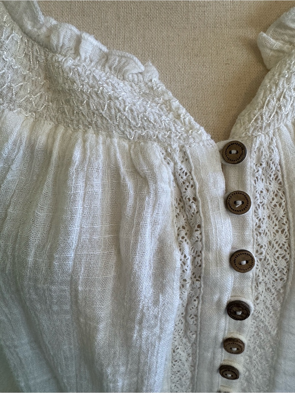 Sundance 100% Cotton Peasant Blouse - Picture 3 of 9